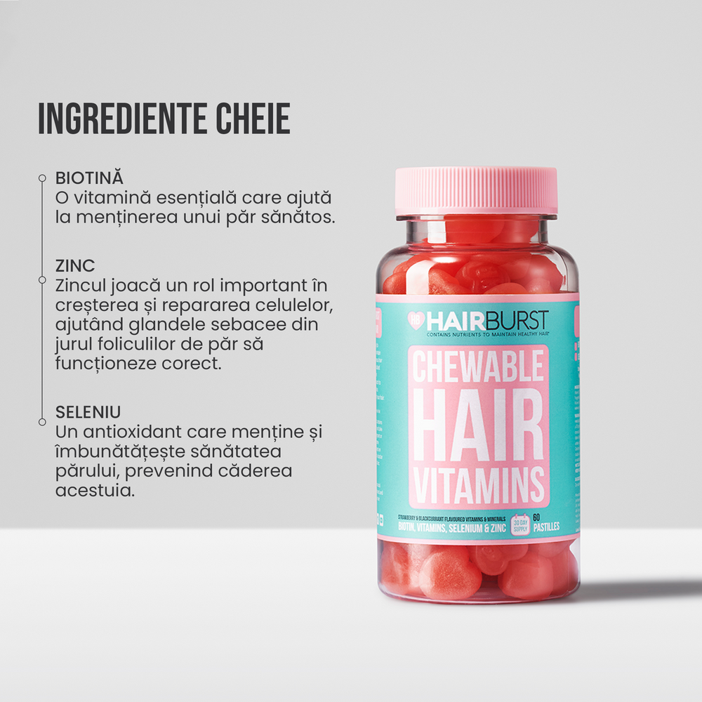 Vitamine masticabile pentru păr Subscripție 3 Luni