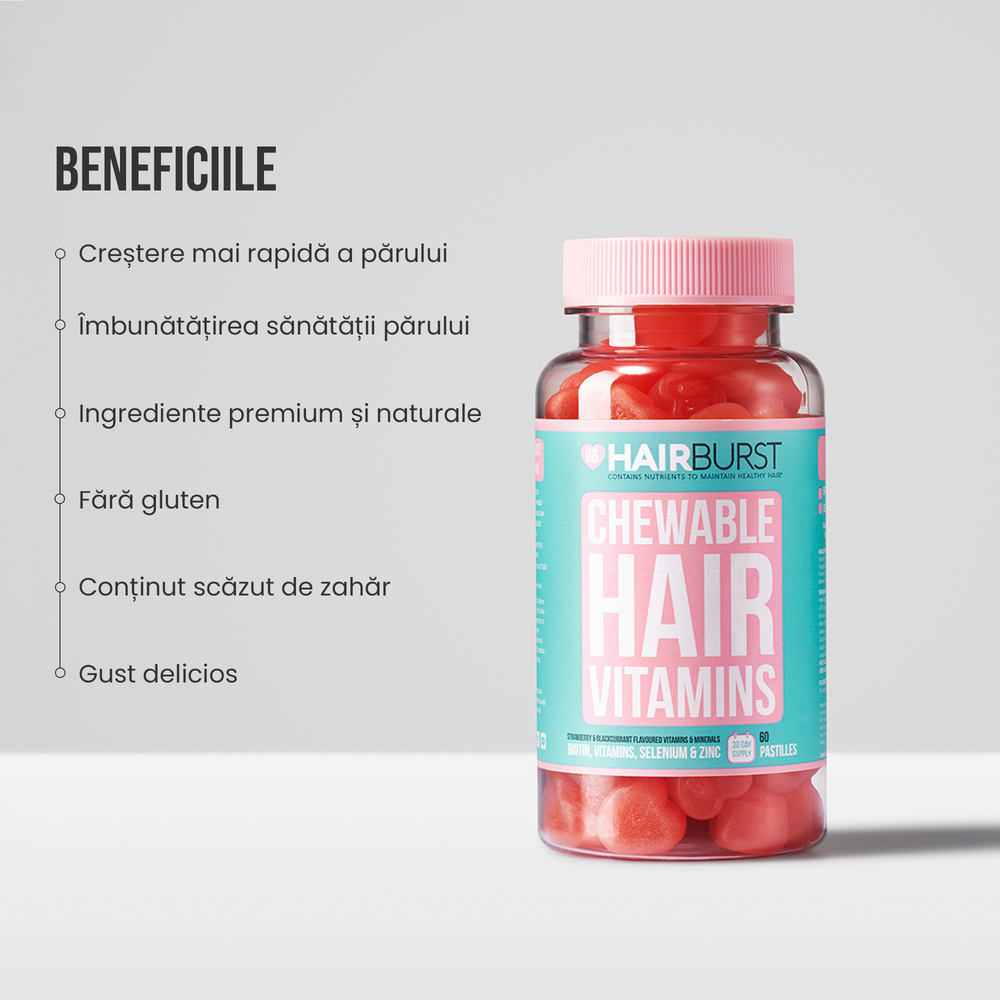 Vitamine masticabile pentru păr Subscripție 3 Luni