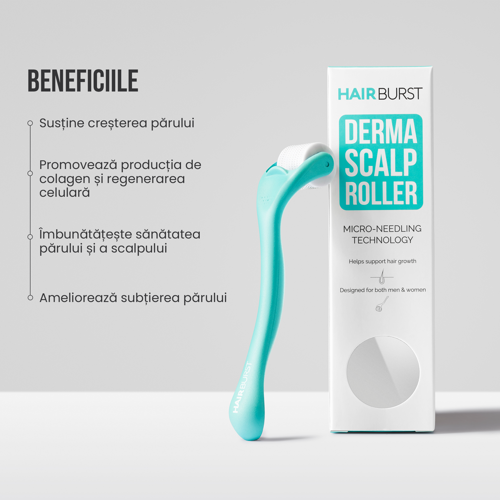 Rolă pentru scalp împotriva căderii părului