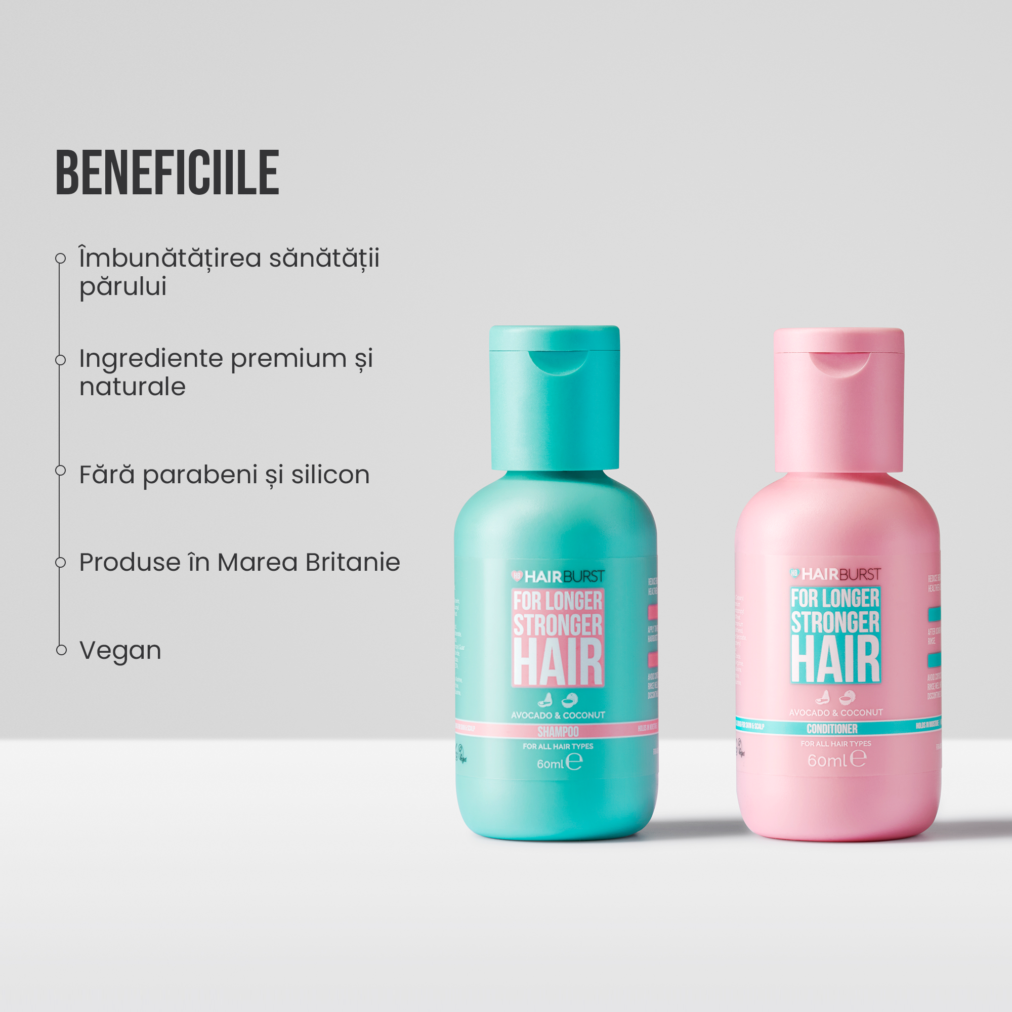 Set format din mini-șampon și mini-balsam pentru creștere și întărire
