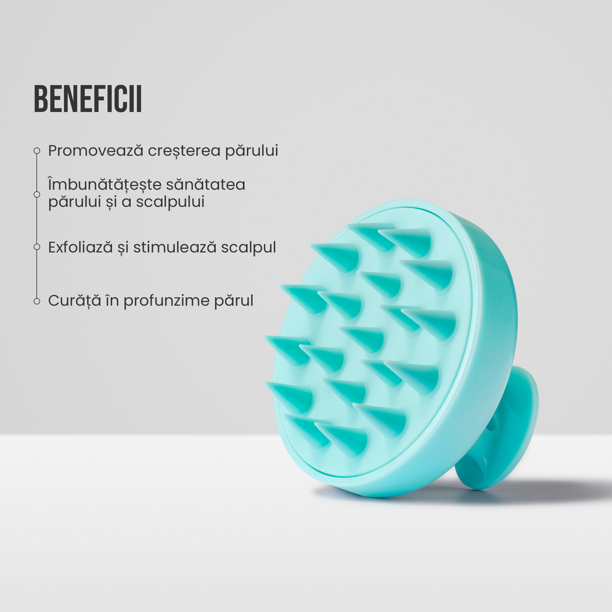 Perie stimulatoare pentru scalp